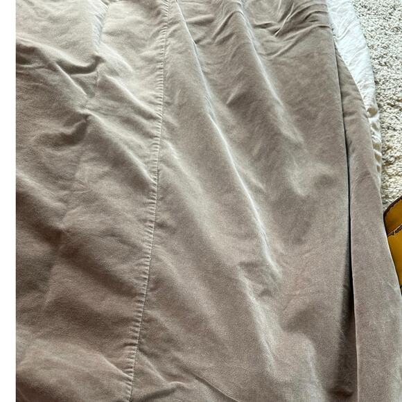 Williams-Sonoma Home Velvet Linen Duvet Cover Full Queen taupe beige brown - Picture 12 of 15